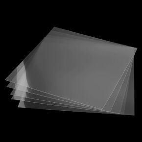 50 PCS 4 Mil 12 x 12 Inch Blank Mylar Stencil Sheets, Plastic Template Sheets, Clear Stencil Material for Crafts Vinyl Cutting