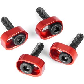 7075 Aluminum Motor Mount Washers with Screws for 1/5 Scale X-MAXX 6S 8S 1/6 XRT 8S 77086-4 RC Truck Car (Black)