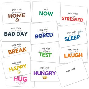 Set of 13 Open When Envelopes - Going Away to College, University Gifts, Leaving Home, Daughter Son Friend Gift College giftA-03