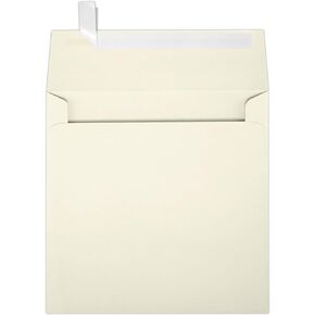 LUXPaper Square Invitation Envelopes | Peel & Press | 6" x 6" | Natural | 70lb. Text | 50 Qty