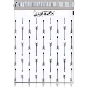 Pack It Chic - 10X13 (100 Pack) Gingham Plaid Poly Mailer Envelope Plastic Custom Mailing & Shipping Bags - Self Seal