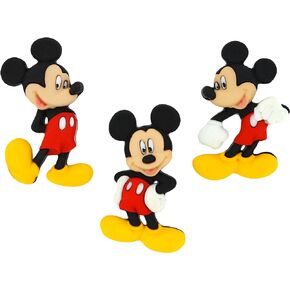 Disney Mickey Mouse Buttons - Disney Buttons Embellishments for Sewing, Crafting, Quilting, Scrapbooking - Mickey Mouse 3 Poses - Dress It Up Buttons