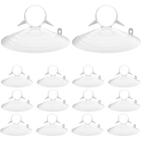 30 Pcs Car Glass Windshield Sunshade Suction Cups Aquarium Pipe Suction Cups Clear Suction Cups with Loops for Kitchen Bathroom Office Glass Window,Black