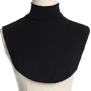 Women Muslim Turtleneck Fake Collar Hijab Extensions Solid Neck Cover Half Tops