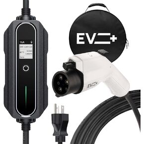 Duosida 32A EV Portable Charging Station, Level 2 EV Home Charger with Charging Screen, 20-ft EV SAE J1772 Charging Cable, Travel Case, EVSE Level 2 NEMA 14-50 Portable Charger