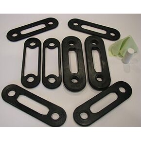 85LB Set (2 25LB bands + 2 10LB bands + 2 5LB bands + 2 2.5LB bands) Aftermarket (NON-OEM) Resistance bands for Soloflex Muscle Machine + 303 Aerospace Protectant Sample and Microfiber Cleaning Cloths