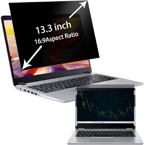 Laptop Privacy Screen 16 Inch for 16:10 Widescreen Display, Anti Blue Light Glare Privacy Filter, For LG Gram 16" Laptop Screen Privacy Shield, Anti-Scratch Screen Protector