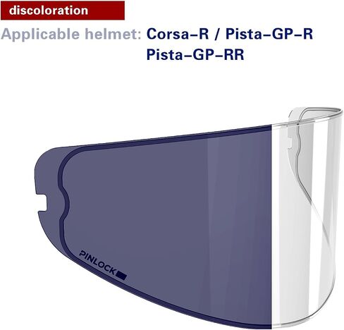 Motorcycle Helmet PINLOCK for AGV Pista/Corsa Helmet Pinlock Shield Insert Clear Discoloration (Clear) in Saudi Arabia