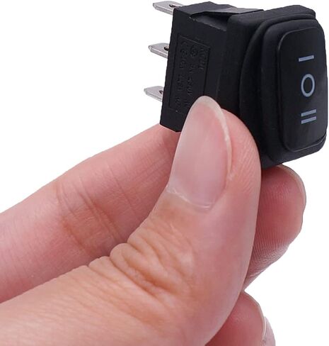 Weideer 5 قطعة مقاوم للماء مفتاح الروك الصغير تشغيل/إيقاف/تشغيل 3Pin 3 موقف SPDT التيار المتناوب 6A 250 فولت 10A 125 فولت قارب التبديل KCD1-2-103-W in Kuwait