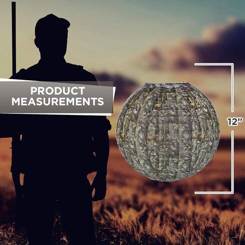 Havercamp Next Camo Party Lantern | 1 عدد | رائعة للحفلات التي تحمل عنوان الصياد، والزخارف المموهة، ومناسبات أعياد الميلاد، وحفلات التخرج، والاحتفال بعيد الأب in Kuwait