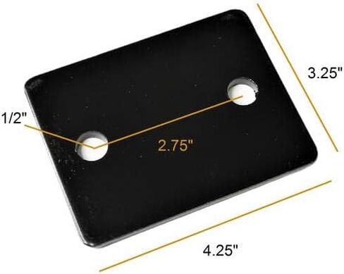 قبضة (عبوة من 2) مسمار على حامل Clevis - يقبل تكبل 1/2 بوصة (تركيب مع لوحة داعمة وتكبل 1/2 بوصة (أسود)) in Kuwait