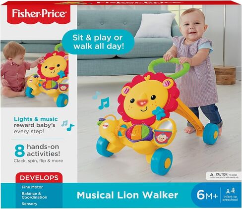 Fisher-Price Baby Toy Musical Lion Walker with Lights Sounds & Activities for Developmental Play Infants & Toddlers Ages 6+ Months in Saudi Arabia