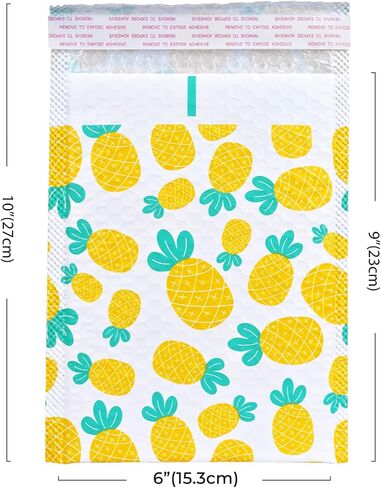 Bubble Mailers 6x10 Inch Shipping Packages Padded Envelopes Poly Bags for Small Business Banana Leaves in Saudi Arabia