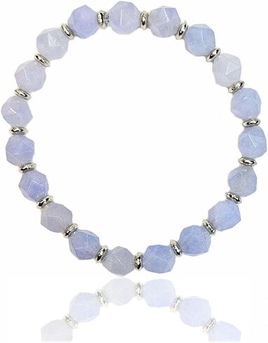 سوار حماية للغاية سوار كريستال أخضر منحوت أحجار كريمة حقيقية شبه ثمينة عقيق طحلب 8 مم خرز ذو أوجه 18 قيراط مطلي بالذهب عيار 18 قيراط سوار شقرا القلب صناعة يدوية (العقيق) in Kuwait