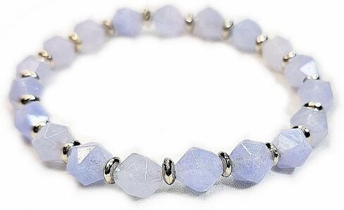 سوار حماية للغاية سوار كريستال أخضر منحوت أحجار كريمة حقيقية شبه ثمينة عقيق طحلب 8 مم خرز ذو أوجه 18 قيراط مطلي بالذهب عيار 18 قيراط سوار شقرا القلب صناعة يدوية (العقيق) in Kuwait