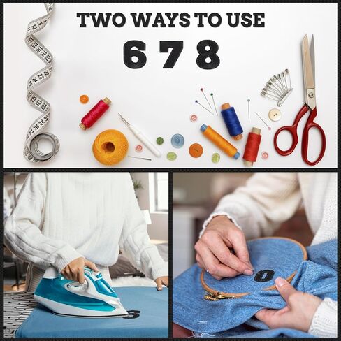 30 Pieces Iron on Numbers Patches 0-9 Iron On Stickers Black Number Appliques Sew on Embroidered Applique Patches for Clothes, Dress, Hat, Socks, Jeans, DIY Accessories,1.25 Inches in Saudi Arabia