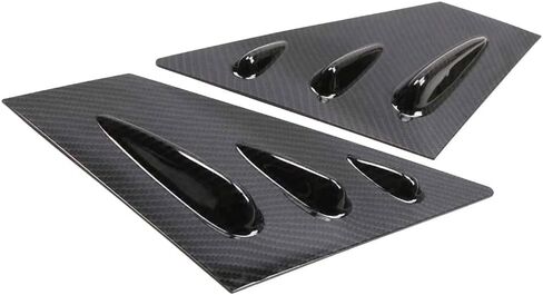 Front Side Window Louvers Compatible with Subaru WRX STi 2015-2021, Air Vent Scoop Shades Cover Blinds (Carbon Fiber Pattern, Front Side) in Saudi Arabia