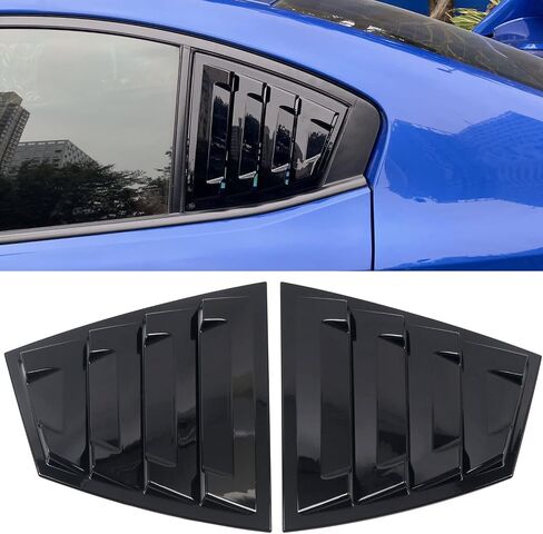 Front Side Window Louvers Compatible with Subaru WRX STi 2015-2021, Air Vent Scoop Shades Cover Blinds (Carbon Fiber Pattern, Front Side) in Saudi Arabia