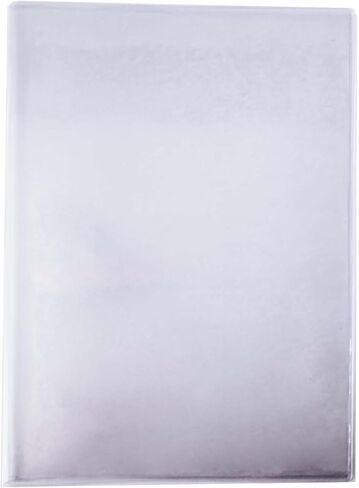 Risch Double-Sided All Clear Vinyl Menu Cover, Two-Sided 4 View Folding Menu Booklet, Slip in Side-Loading Cover, Wipeable, Reusable, 8.5" x 11", 12-Gauge, Pack of 24 in Saudi Arabia
