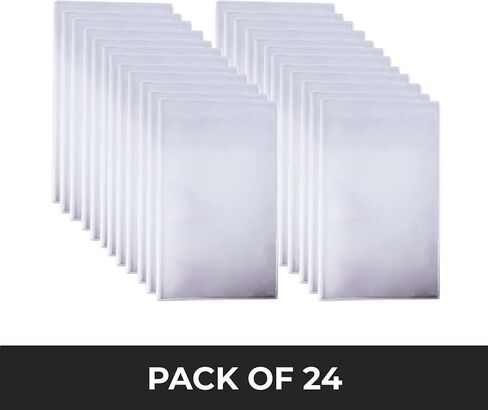 Risch Double-Sided All Clear Vinyl Menu Cover, Two-Sided 4 View Folding Menu Booklet, Slip in Side-Loading Cover, Wipeable, Reusable, 8.5" x 11", 12-Gauge, Pack of 24 in Saudi Arabia