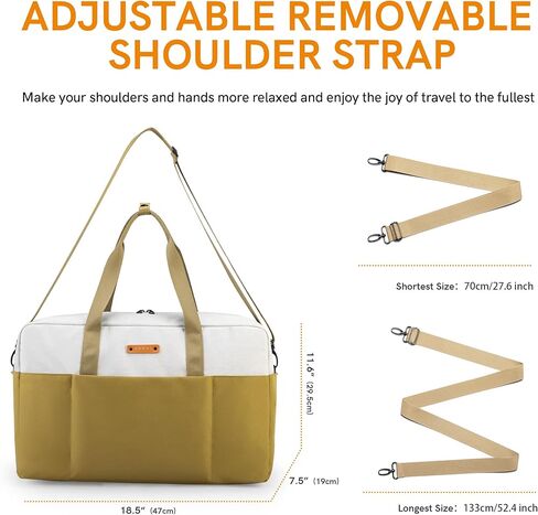 Gym Bag Travel Duffle Bag - Sports Weekender Bags for Women Men, Heavy Duty Overnight Carry On Bag for Airplanes Durable Workout Shoulder Labor Bag with Luggage Handle in Kuwait