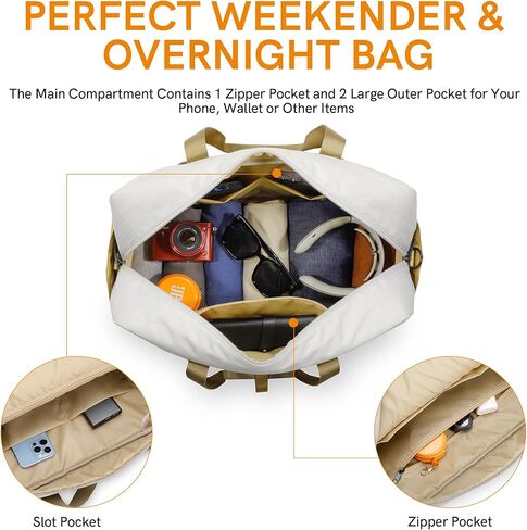 Gym Bag Travel Duffle Bag - Sports Weekender Bags for Women Men, Heavy Duty Overnight Carry On Bag for Airplanes Durable Workout Shoulder Labor Bag with Luggage Handle in Kuwait