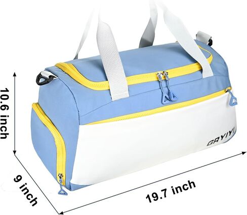 Gym Duffel Bag for Women and Men, Small for Sports, Gyms and Weekend Getaway, Waterproof Swimming Yoga Bags With Shoes Compartment and Wet Pocket in Saudi Arabia