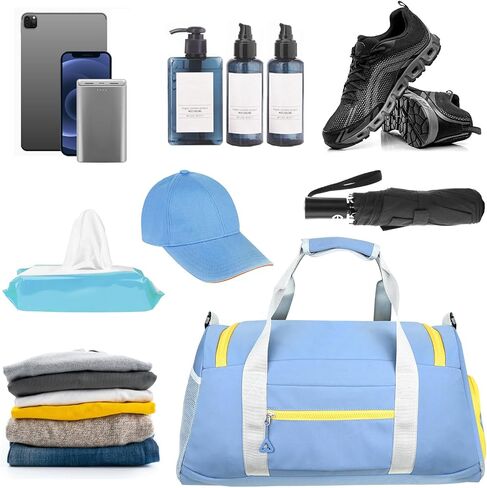 Gym Duffel Bag for Women and Men, Small for Sports, Gyms and Weekend Getaway, Waterproof Swimming Yoga Bags With Shoes Compartment and Wet Pocket in Saudi Arabia