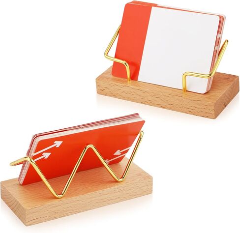 2 قطعة حامل بطاقة عمل خشبية، حامل عرض بطاقة عمل معدني، حامل بطاقة عمل إبداعية، حامل بطاقة الاسم الذهبي للنساء والرجال، طاولات اجتماعات مكتبية (خشب الزان) in Kuwait