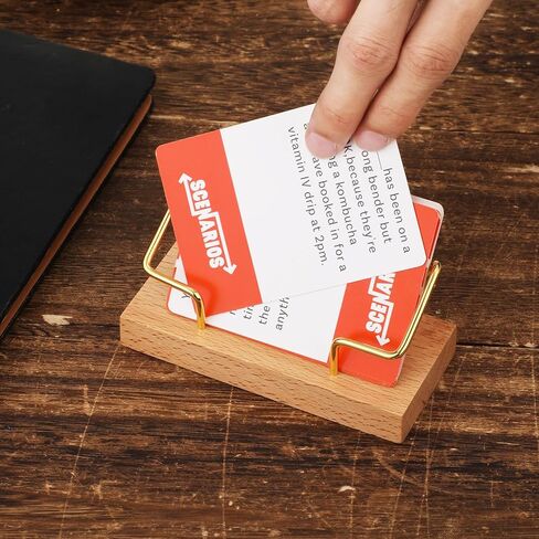 2 قطعة حامل بطاقة عمل خشبية، حامل عرض بطاقة عمل معدني، حامل بطاقة عمل إبداعية، حامل بطاقة الاسم الذهبي للنساء والرجال، طاولات اجتماعات مكتبية (خشب الزان) in Kuwait