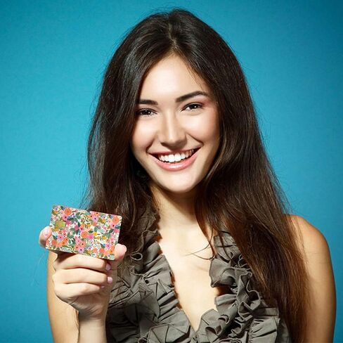 Floral Credit Card Stickers Skin No Bubble Slim Waterproof Anti-Wrinkling Removable Vinyl Debit Skin Cover Credit Card Decals in Saudi Arabia