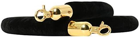 YaeMarine 4 قطع من حبل ستانشيون مخملي بطول 6.5 قدم حاجز طابور ستانشيون حبل مخملي للتحكم في الحشود (أسود) in Kuwait