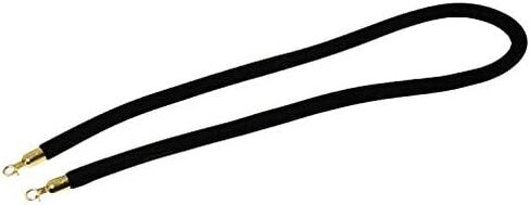 YaeMarine 4 قطع من حبل ستانشيون مخملي بطول 6.5 قدم حاجز طابور ستانشيون حبل مخملي للتحكم في الحشود (أسود) in Kuwait