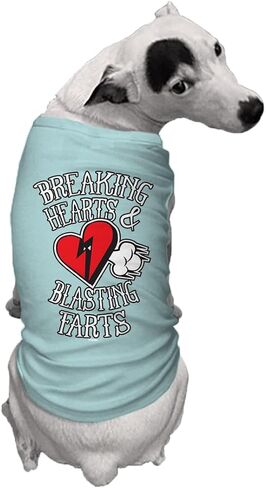 قميص Tcombo Breaking Hearts & Blags Farts للكلاب (أسود، صغير) in Kuwait