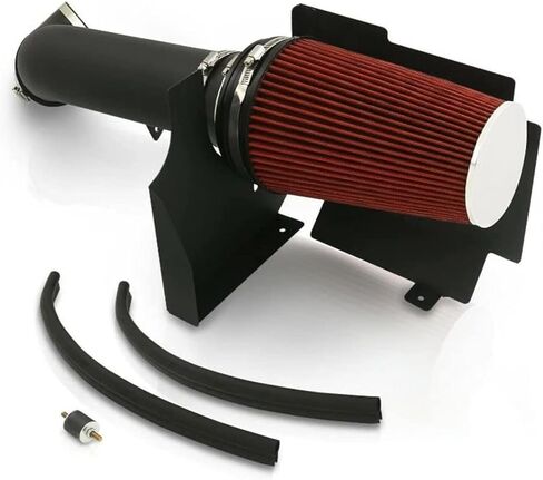 4" Cold Air Intake System with Heat Shield Fit for Chevy/GMC 99-06 V8 4.8L/5.3L/6.0L / Silverado 1500/2500/3500 (Red) 1999-2006 in Kuwait