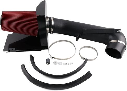 4" Cold Air Intake System with Heat Shield Fit for Chevy/GMC 99-06 V8 4.8L/5.3L/6.0L / Silverado 1500/2500/3500 (Red) 1999-2006 in Kuwait