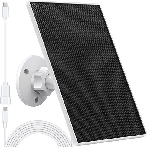 Solar Panel for eufy Camera,6W Solar Panel for Eufy E,2C/2C Pro,2/2Pro,E20/E40,Solo,SoloCam Spotlight,IP65 Waterproof USB-C Solar Panel Charger for Eufy with Micro USB Connector & Rubber Plug in Saudi Arabia