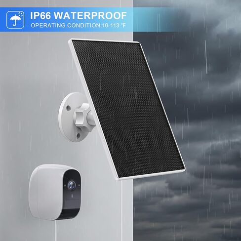 Solar Panel for eufy Camera,6W Solar Panel for Eufy E,2C/2C Pro,2/2Pro,E20/E40,Solo,SoloCam Spotlight,IP65 Waterproof USB-C Solar Panel Charger for Eufy with Micro USB Connector & Rubber Plug in Saudi Arabia