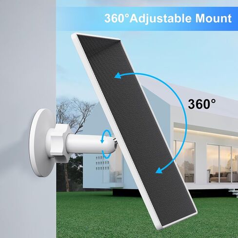 Solar Panel for eufy Camera,6W Solar Panel for Eufy E,2C/2C Pro,2/2Pro,E20/E40,Solo,SoloCam Spotlight,IP65 Waterproof USB-C Solar Panel Charger for Eufy with Micro USB Connector & Rubber Plug in Saudi Arabia