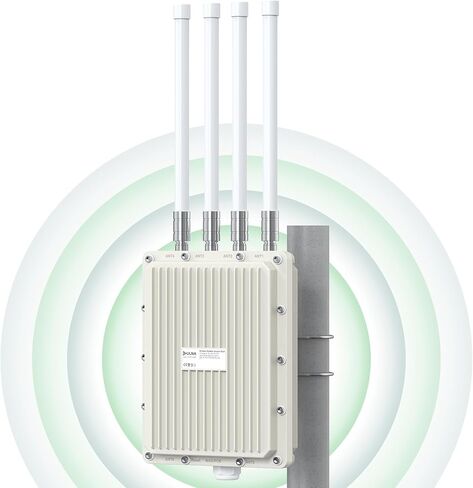 Outdoor WiFi Extender 2024 Newest, ULNA AX840 2.4G&5.8G Long Range Outdoor Wireless Access Point, Up to 150 Connections with Detachable Antennas, Support AP/Router Mode for Backyard, Garage, Farm in Kuwait