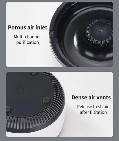 منفضة سجائر 2 في 1 متعددة الوظائف بدون دخان، منفضة سجائر لتنقية الهواء في الأماكن المغلقة والخارجية ومرشحات منفضة سجائر كهربائية قابلة لإعادة الشحن عبر USB، للمكتب المنزلي (رمادي) in Kuwait