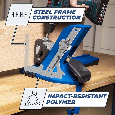 Kreg KPHJ720PRO-21 - Kreg Pocket-Hole Jig 720PRO with 3" Automaxx Clamp & Screws - Easy Clamping & Adjusting - For Materials 1/2" to 1 1/2" Thick in Saudi Arabia