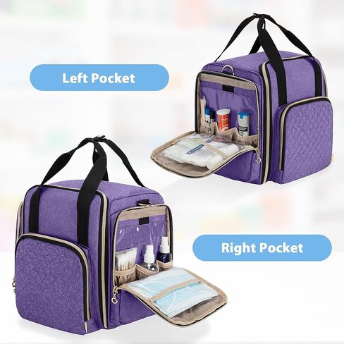 LUXJA Large Medicine Bag with 4 Inner Removable Cases, Multifunctional Medicine Storage Bag (Suitable for Home or Travel Use, Bag Only), Black in Saudi Arabia