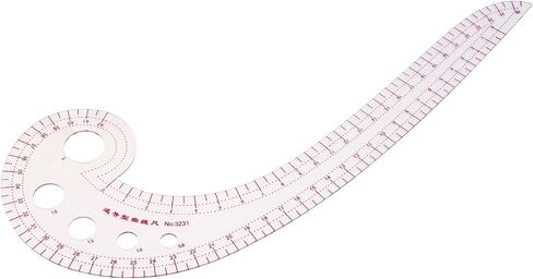 3pcs Clothing Patterning Ruler Sew French Curve Ruler Metric Shaped Plastic Sewing Tools Include Curve Ruler Triangular Ruler Tracing Wheel for Beginners Tailors Designers (3pcs) in Saudi Arabia