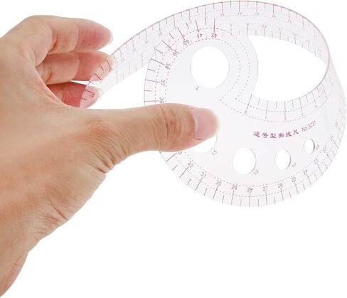 3pcs Clothing Patterning Ruler Sew French Curve Ruler Metric Shaped Plastic Sewing Tools Include Curve Ruler Triangular Ruler Tracing Wheel for Beginners Tailors Designers (3pcs) in Saudi Arabia