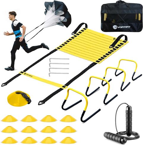 Agility Training Equipment Set - Soccer Football Basketball Training Equipment, Agility Hurdles and Ladder Speed Training Kit, Kids Workout Equipment Set. in Saudi Arabia