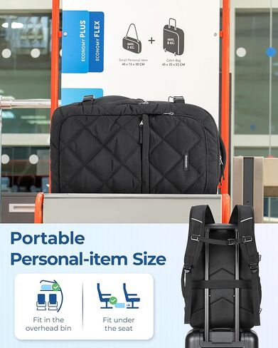 BAGSMART Carry On Travel Backpack, 30L Flight Approved Carry on Backpack with Door Lock, TSA Personal Item Backpack with 15.6 Inch Laptop Compartment & Shoe Bag, Weekender Suitcase for Travel, beige in Saudi Arabia