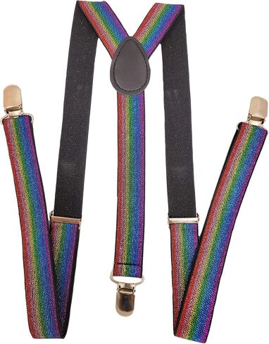 2BU MENS WOMENS FASHION GLITTER SPARKLE SUSPENDERS in Saudi Arabia