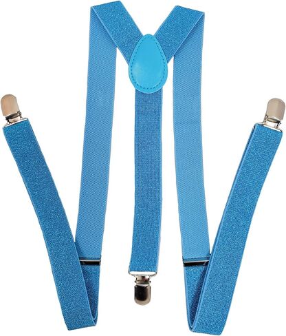2BU MENS WOMENS FASHION GLITTER SPARKLE SUSPENDERS in Saudi Arabia
