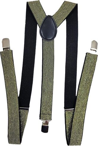 2BU MENS WOMENS FASHION GLITTER SPARKLE SUSPENDERS in Saudi Arabia